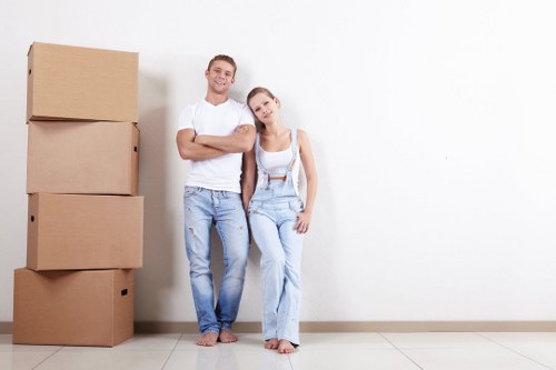 Commercial moving team planning a business relocation in Twickenham