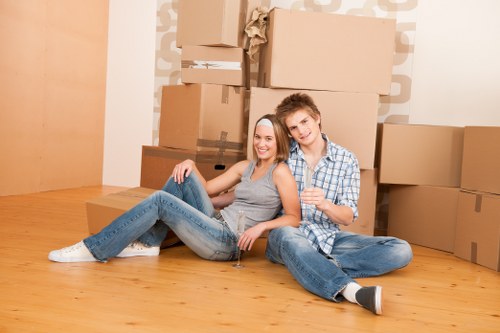 Moving truck ready for a home move in Twickenham