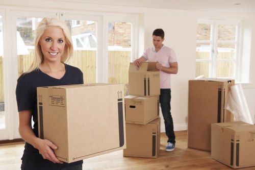 Local removal team handling boxes and furniture in Twickenham