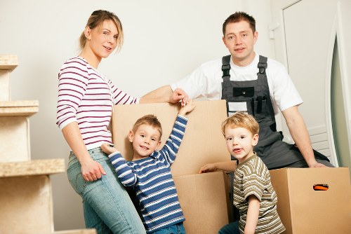Loading a moving truck on a Twickenham residential street
