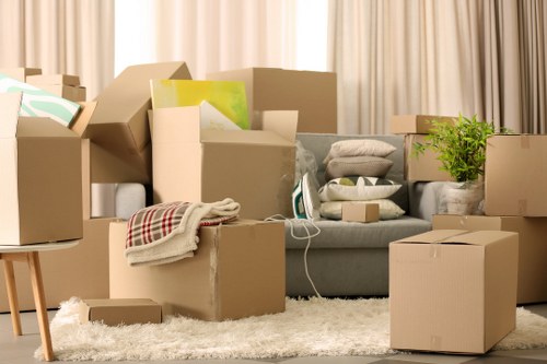 Piano movers navigating a Twickenham property with care