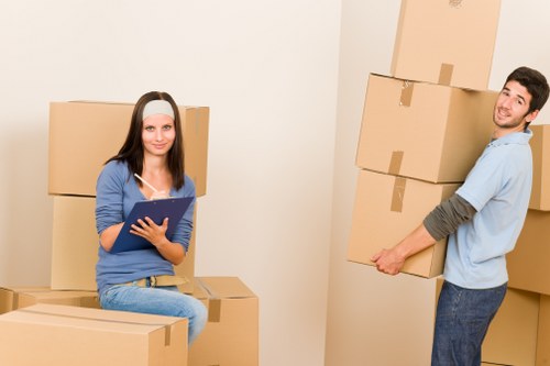 Twickenham moving van loading furniture for a small home relocation